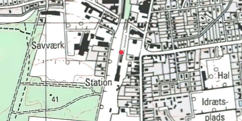 Historisk kort over Rødekro Station [1864-1969]
