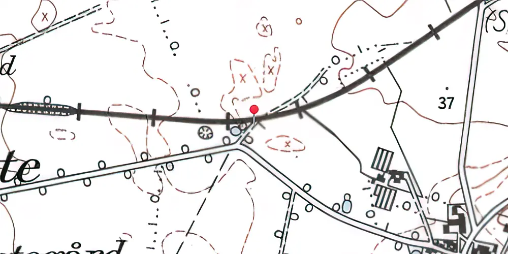 Historisk kort over Skibstrup Station [1906-1915]