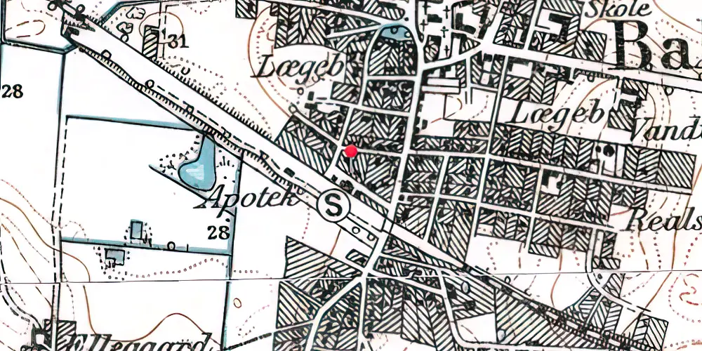 Historisk kort over Ballerup Station [1879-1989]