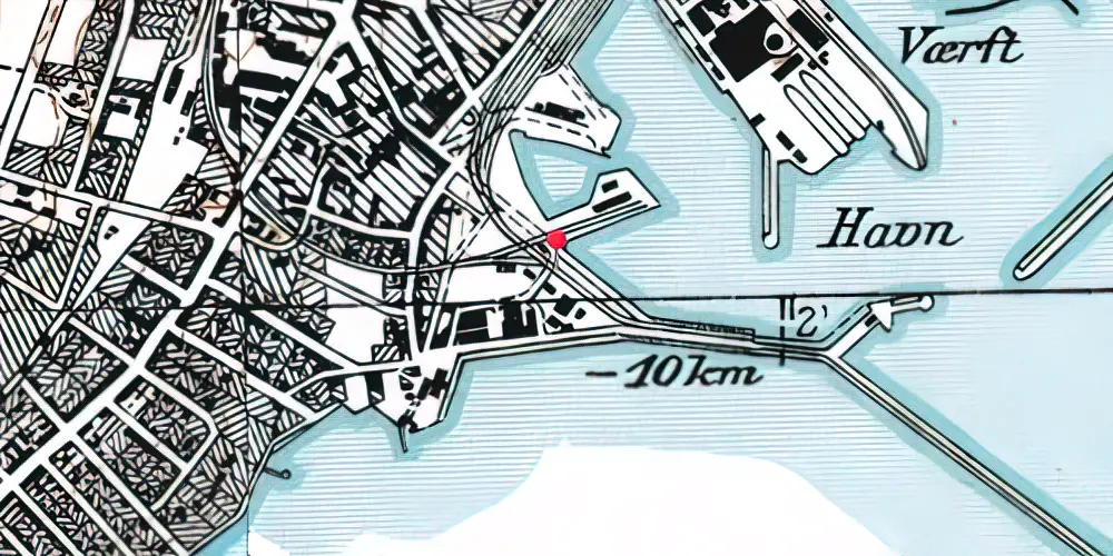 Historisk kort over Frederikshavn Havnestation [1891-1960]