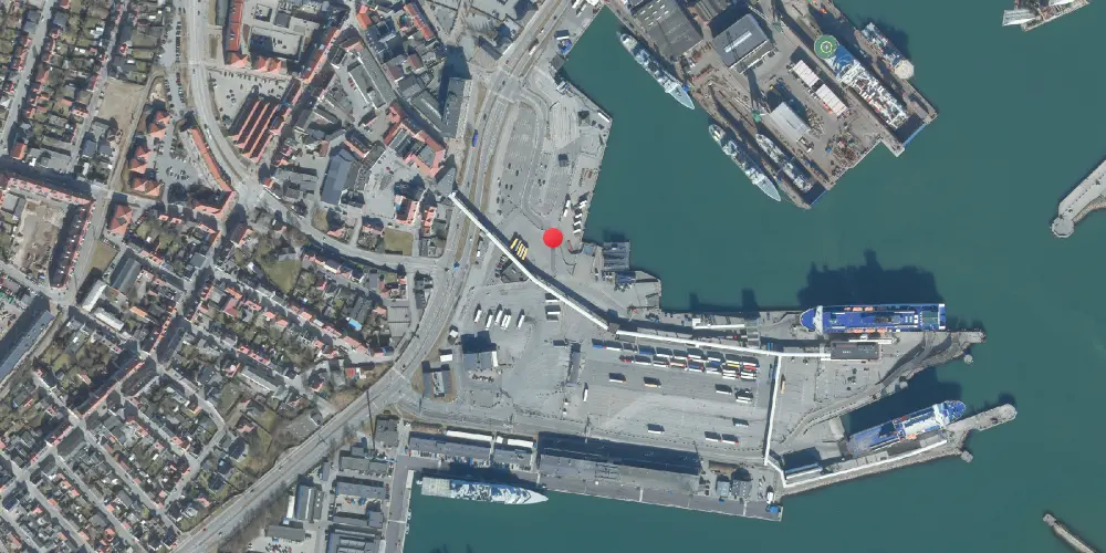 Historisk kort over Frederikshavn Havnestation [1977-1994]