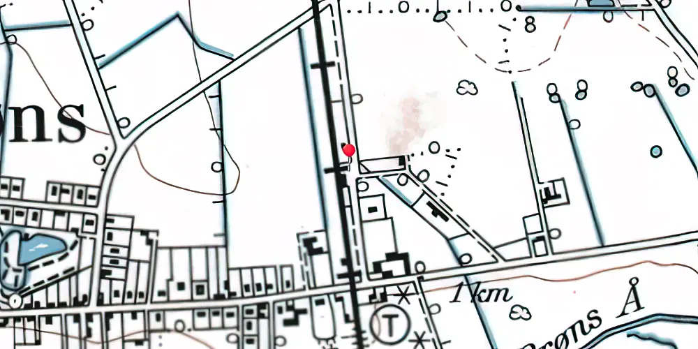 Historisk kort over Brøns Station [1887-1967]