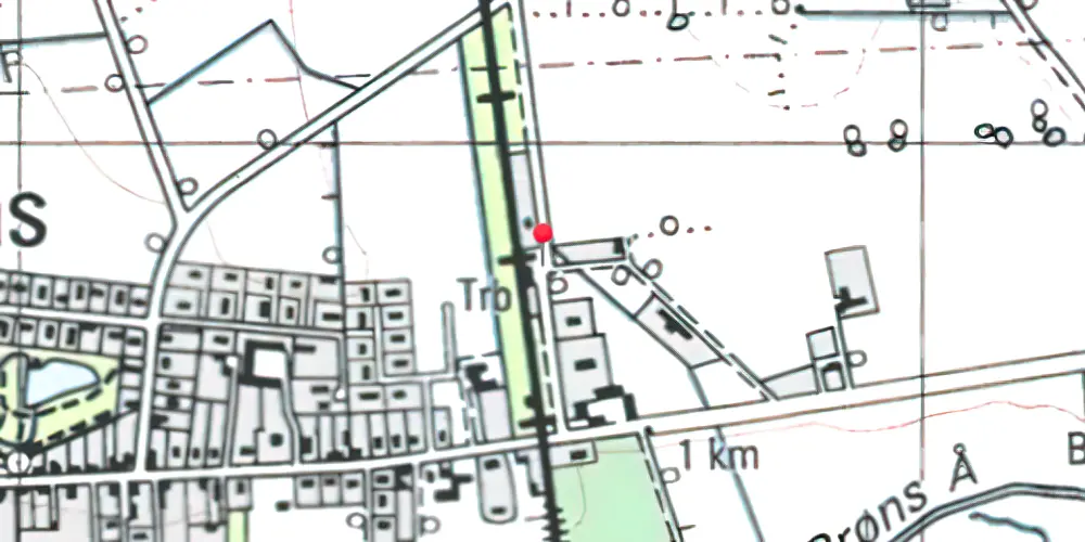 Historisk kort over Brøns Station 