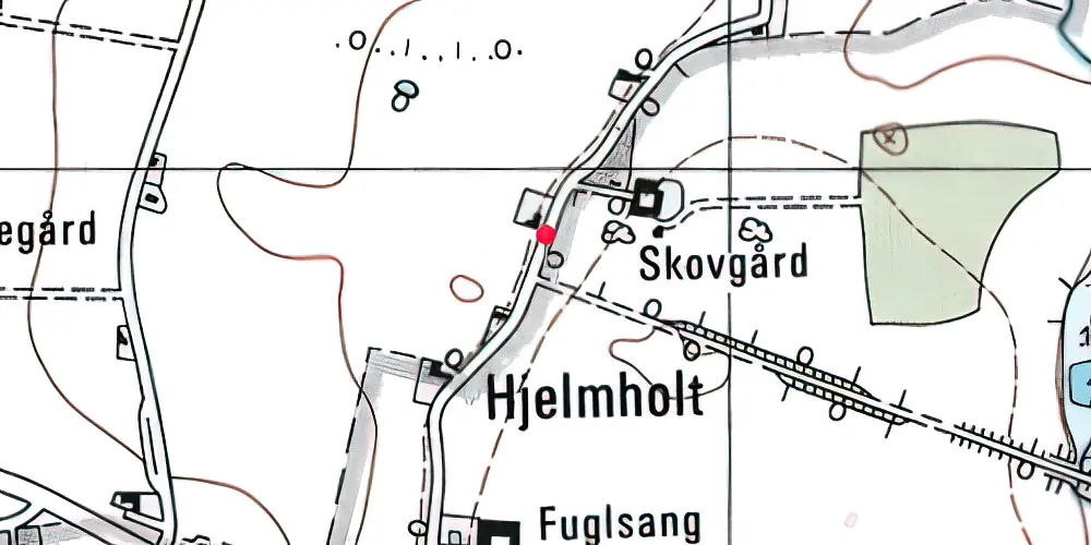 Historisk kort over Egholm Trinbræt 