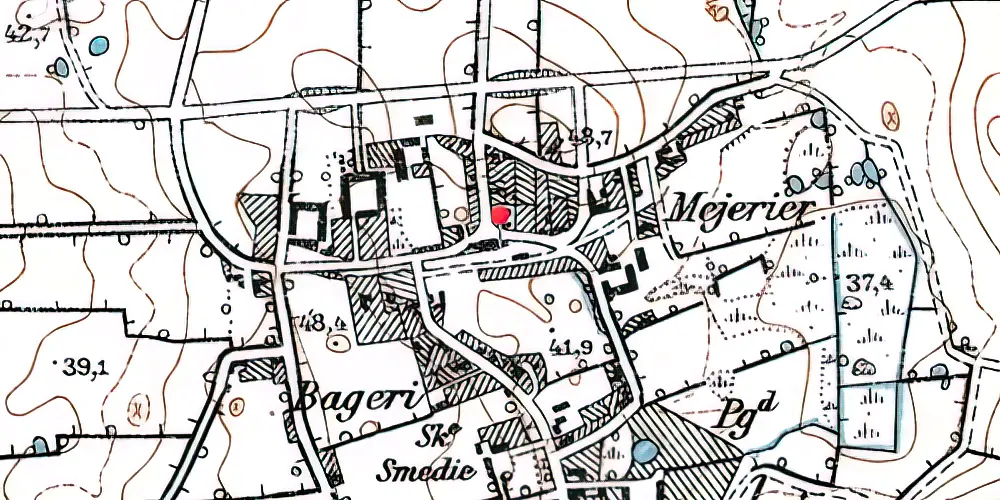 Historisk kort over Sønder Vilstrup Station