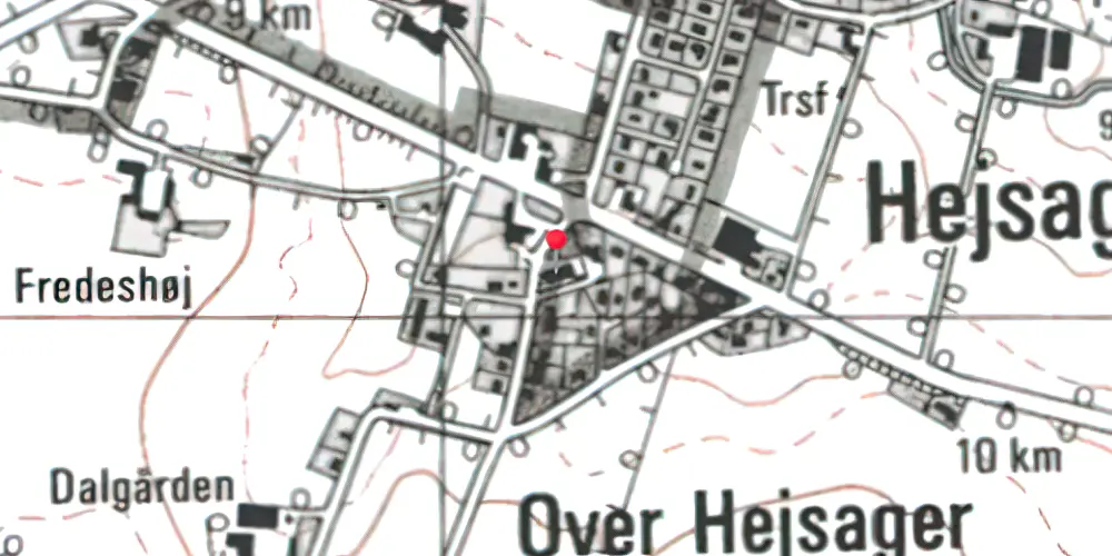 Historisk kort over Hejsager Station 