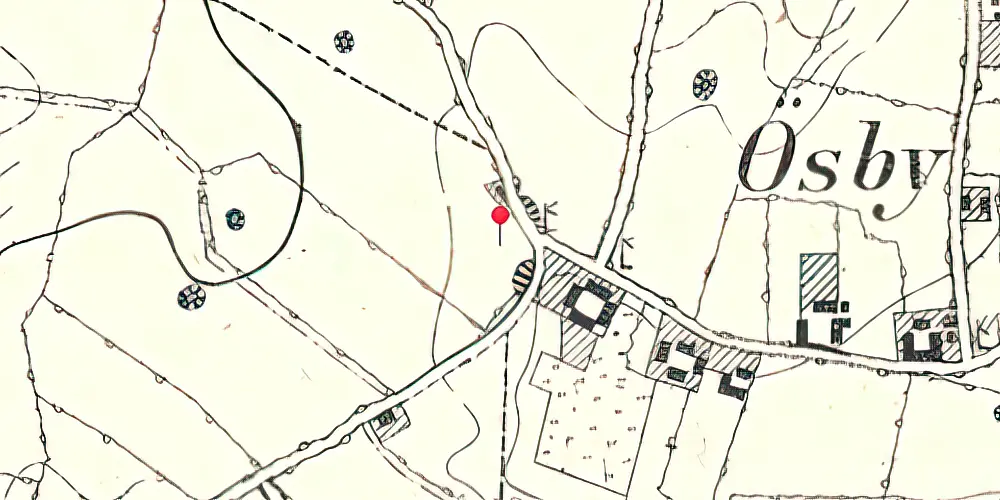 Historisk kort over Hyrup Station