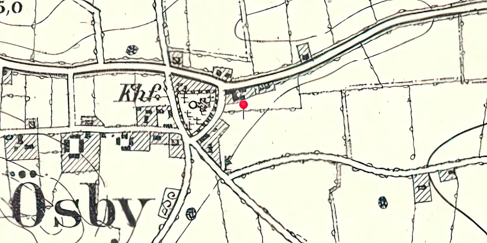 Historisk kort over Øsby Station