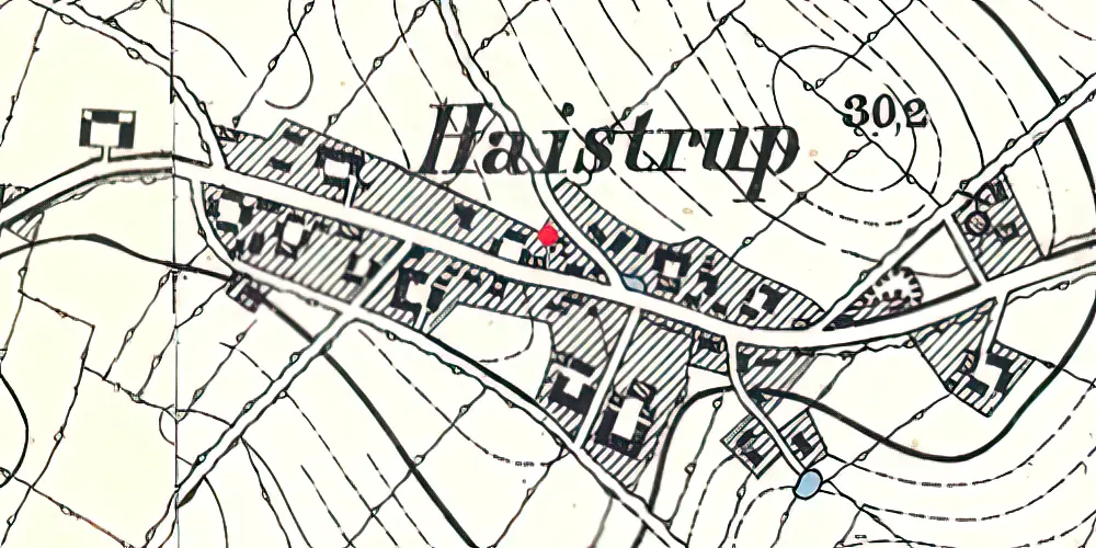 Historisk kort over Hajstrup Trinbræt 