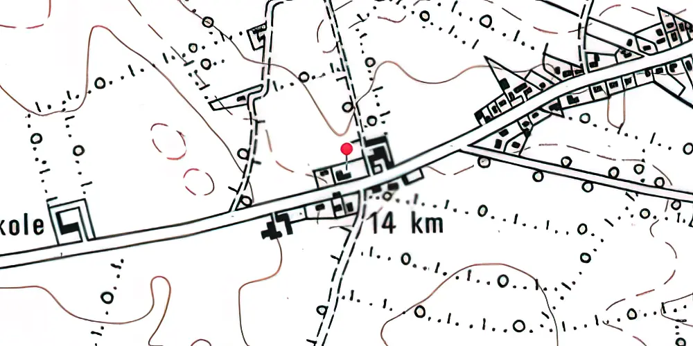 Historisk kort over Årøsund By Trinbræt med Sidespor