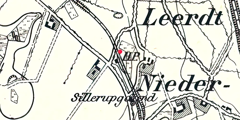 Historisk kort over Lerte Station 