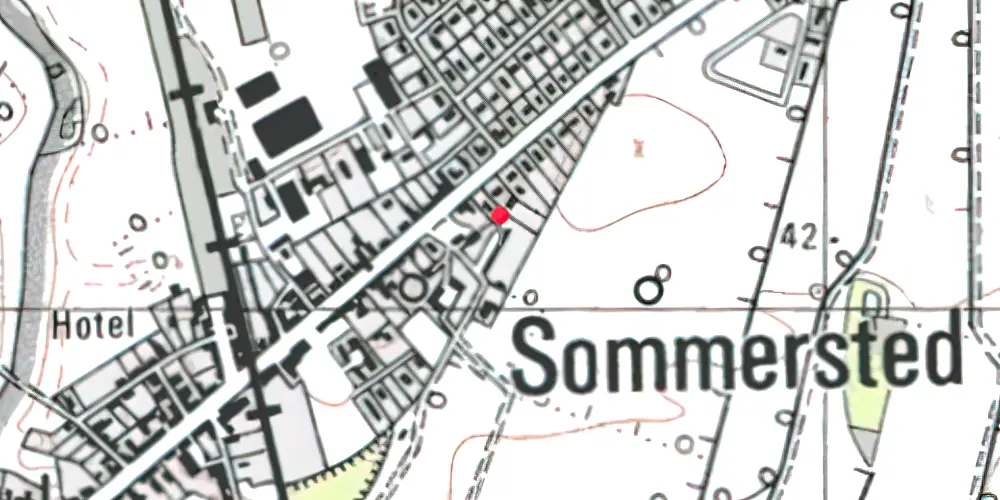Historisk kort over Sommersted Amtsbanegård 