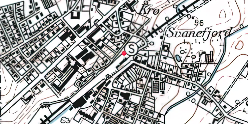 Historisk kort over Hørning Station [1868-1907]