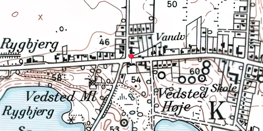 Historisk kort over Slukefter Stationskro