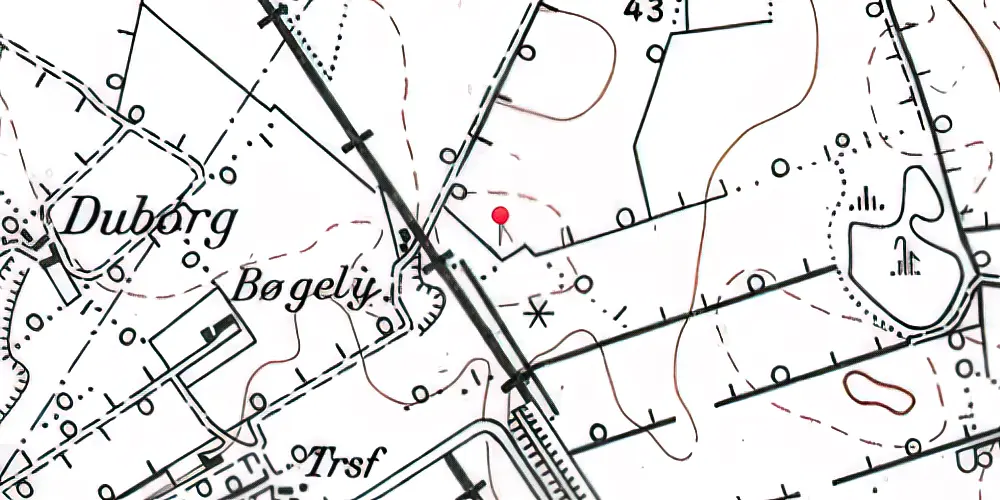 Historisk kort over Padborg Kombiterminal 