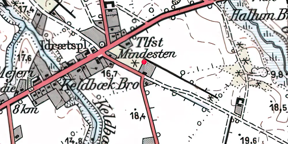 Historisk kort over Ravnstrup Station [1865-1896]