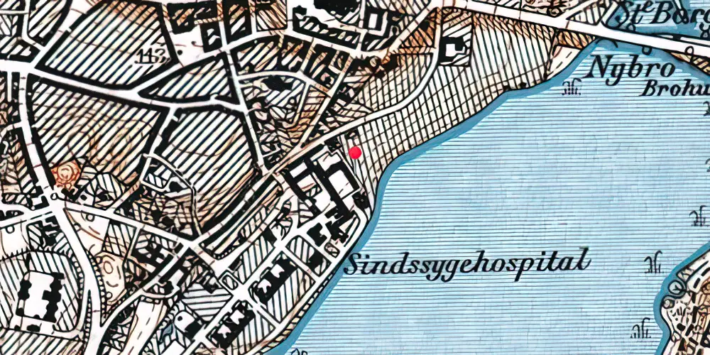 Historisk kort over Viborg Banegård [1863-1896]