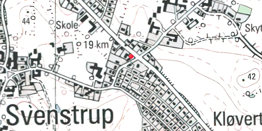 Historisk kort over Svenstrup (Als) Stationskro