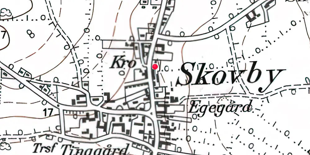 Historisk kort over Skovby (Als) Stationskro