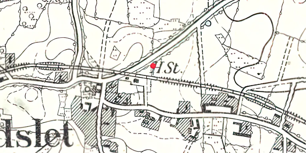 Historisk kort over Tandslet Station