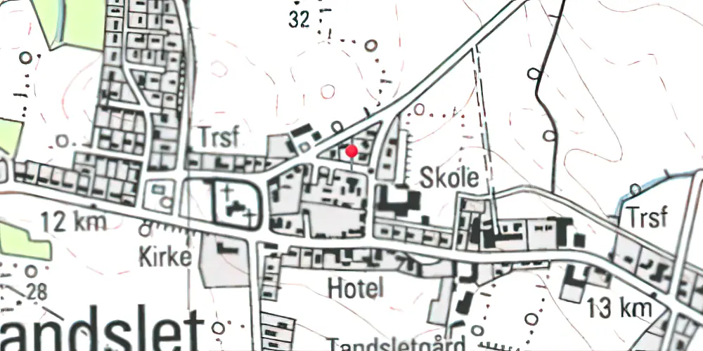 Historisk kort over Tandslet Station