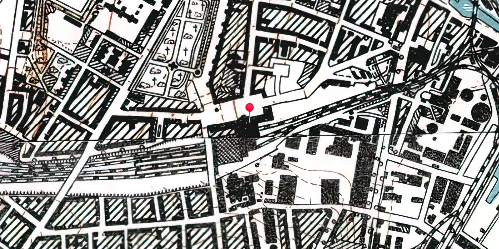 Historisk kort over Aarhus Hovedbanegård