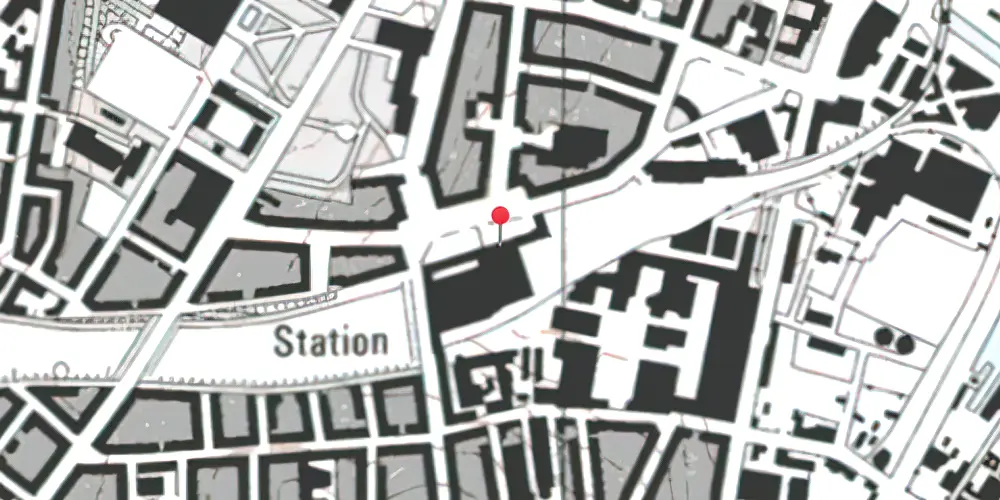 Historisk kort over Aarhus Hovedbanegård
