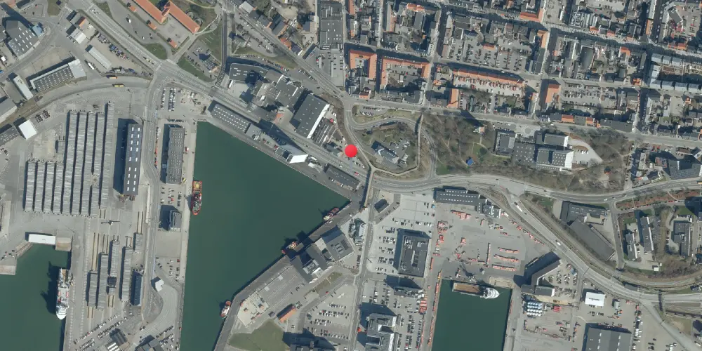 Historisk kort over Esbjerg Havn Teknisk Station