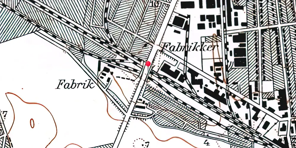 Historisk kort over Vigerslev (Syd Øst) Teknisk Station