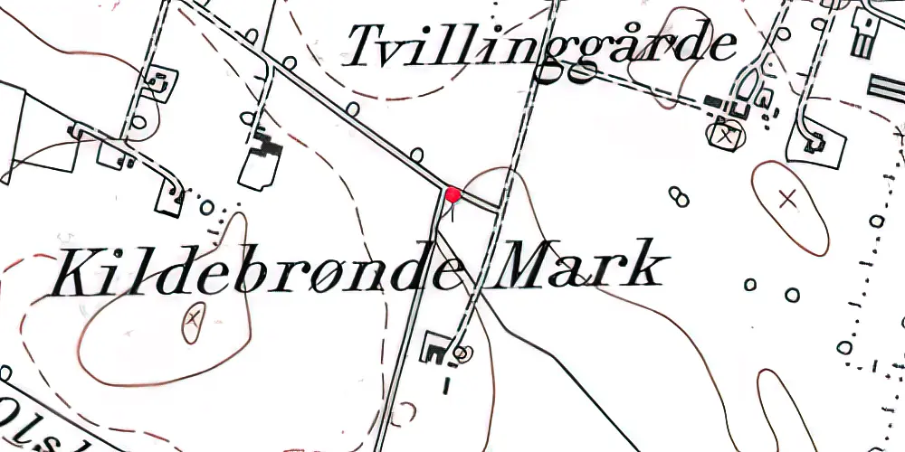 Historisk kort over Kildebrønde Teknisk Station