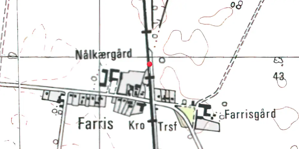 Historisk kort over Farris Teknisk Station 