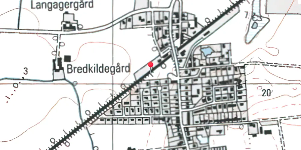 Historisk kort over Forlev Teknisk Station