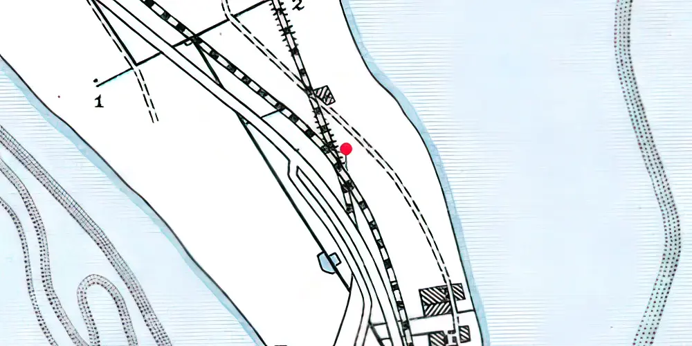 Historisk kort over Masnedø Teknisk Station