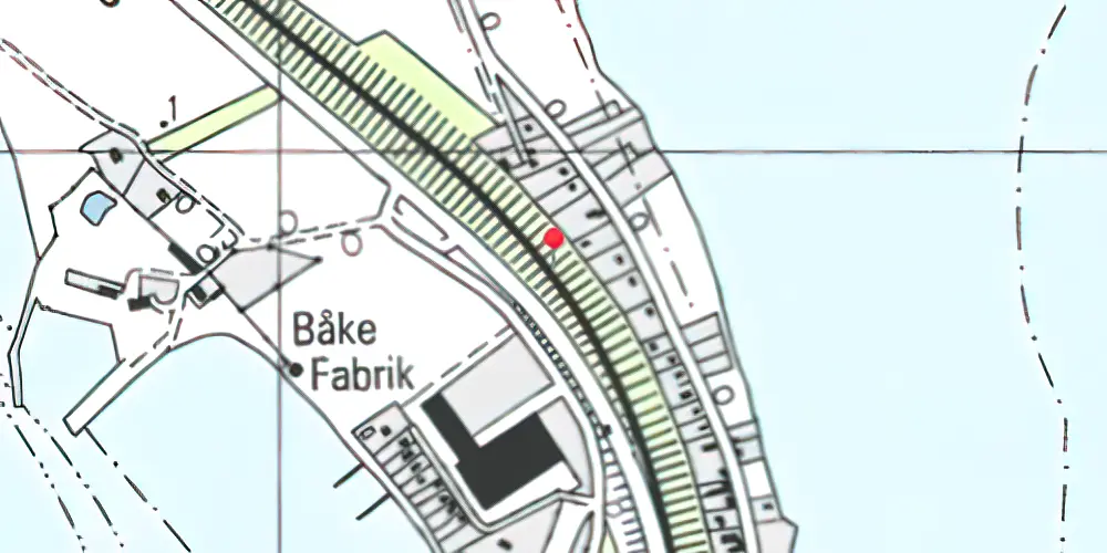 Historisk kort over Masnedø Teknisk Station