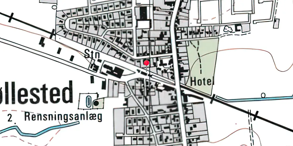 Historisk kort over Søllested Station [1874-2001]