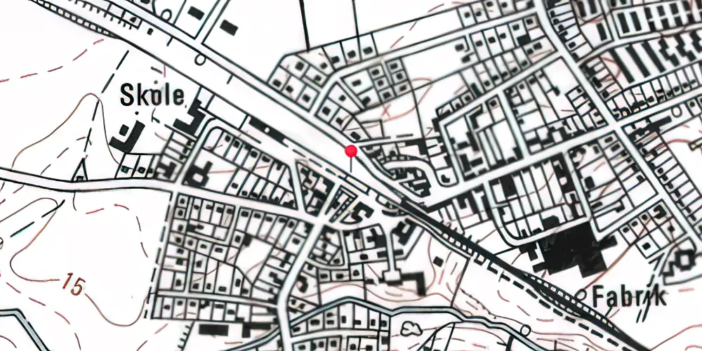 Historisk kort over Nørre Aaby Station [1865-1909]