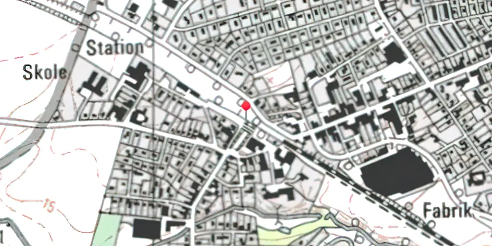 Historisk kort over Nørre Aaby Holdeplads [1865-1910]