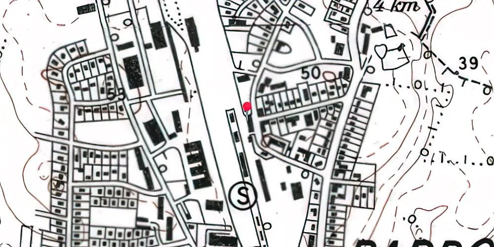 Historisk kort over Padborg Tørsbølbanen Station 