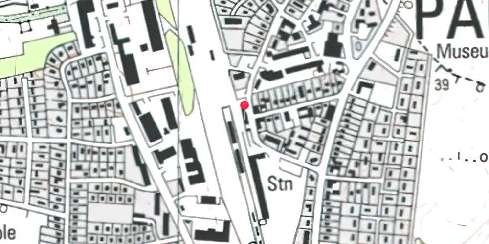 Historisk kort over Padborg Tørsbølbanen Station 