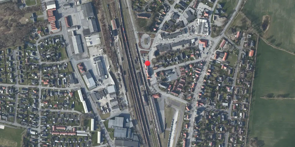 Historisk kort over Padborg Tørsbølbanen Station