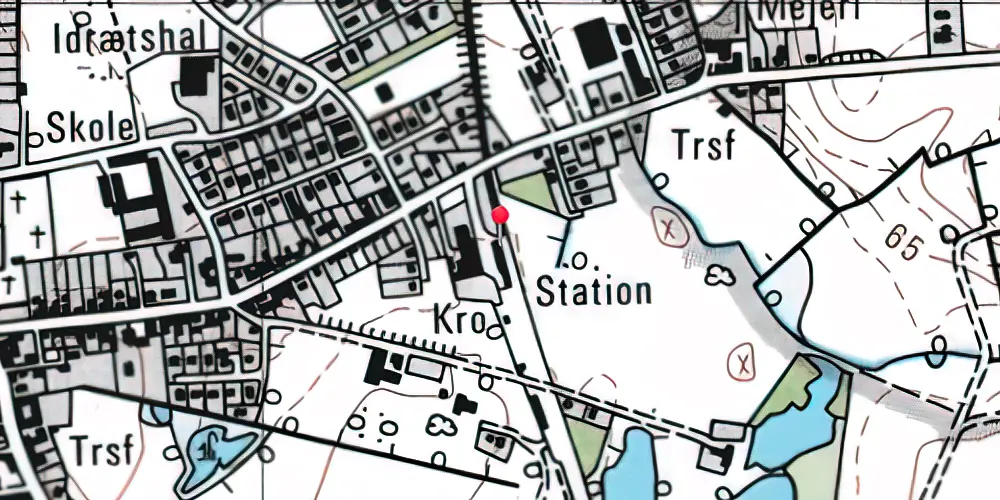 Historisk kort over Stenstrup Station [1876-2004]