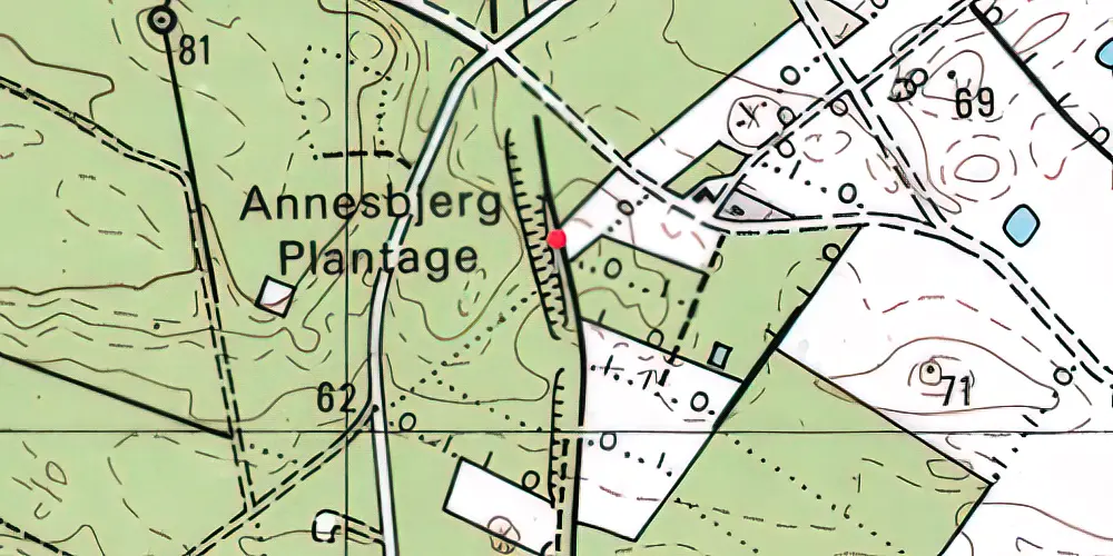 Historisk kort over Hofmansfeld Sidespor