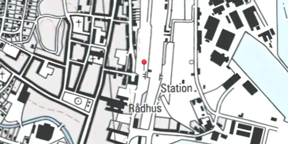 Historisk kort over Køge Station [1870-1983]