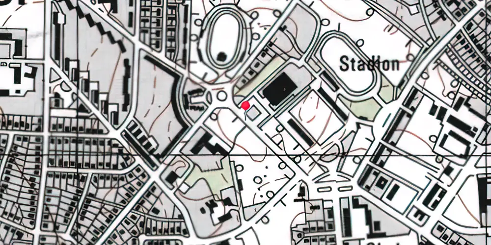 Historisk kort over Idrætsparken Letbanestation 