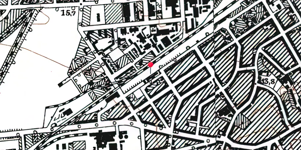 Historisk kort over Vestre Stationsvej Letbanestation