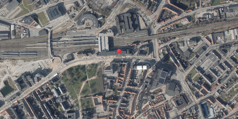 Historisk kort over Odense Banegård Letbanestation