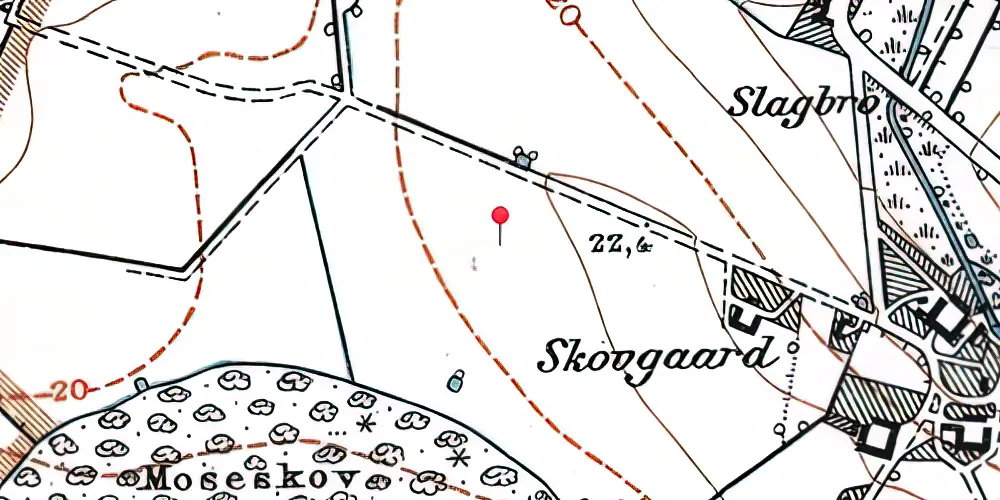 Historisk kort over Cortex Park Letbanestation