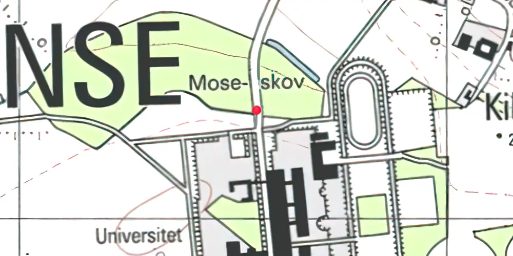 Historisk kort over Campus Odense Letbanestation