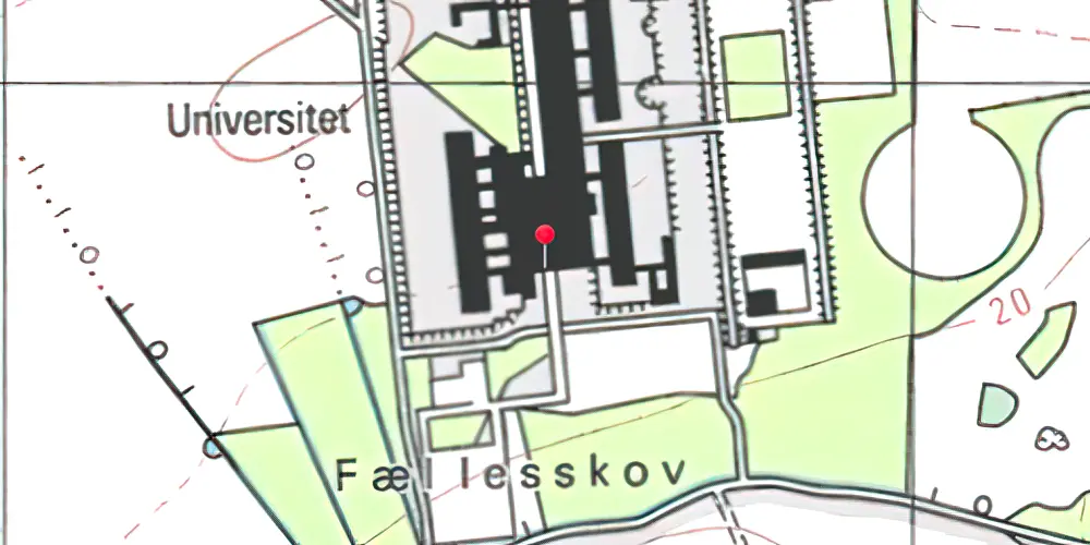 Historisk kort over SDU Letbanestation