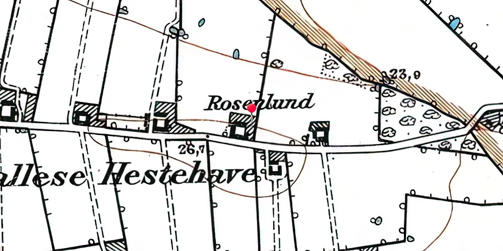 Historisk kort over Parkering Odense Syd Letbanestation 